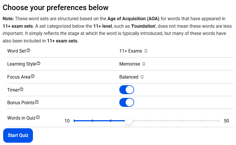 Tailored Learning Experience
